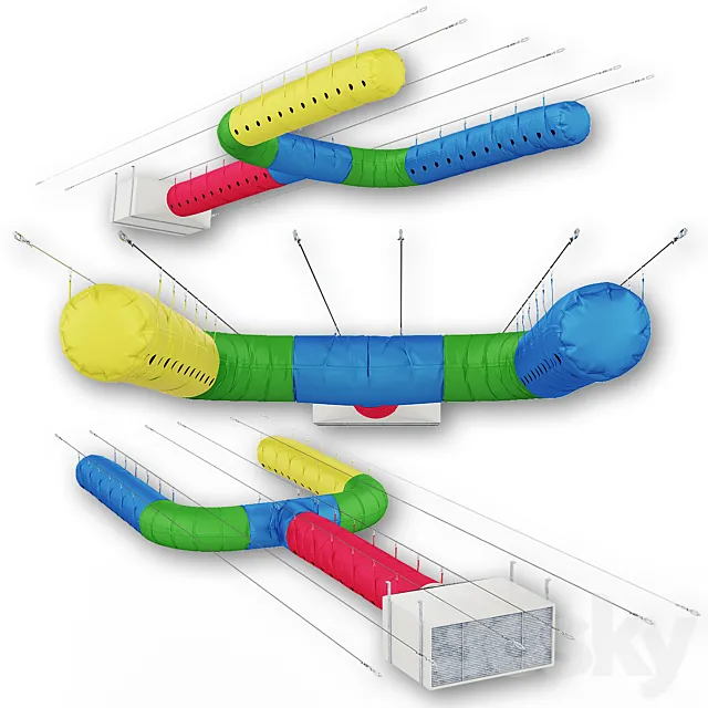 Textile ventilation 3D Model