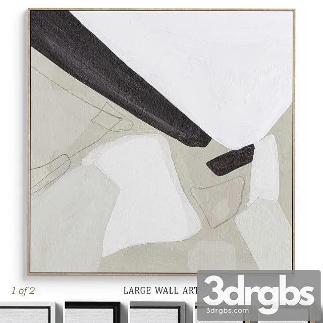 Textural Abstract Neutral Wall Art C 380 3D Model Download