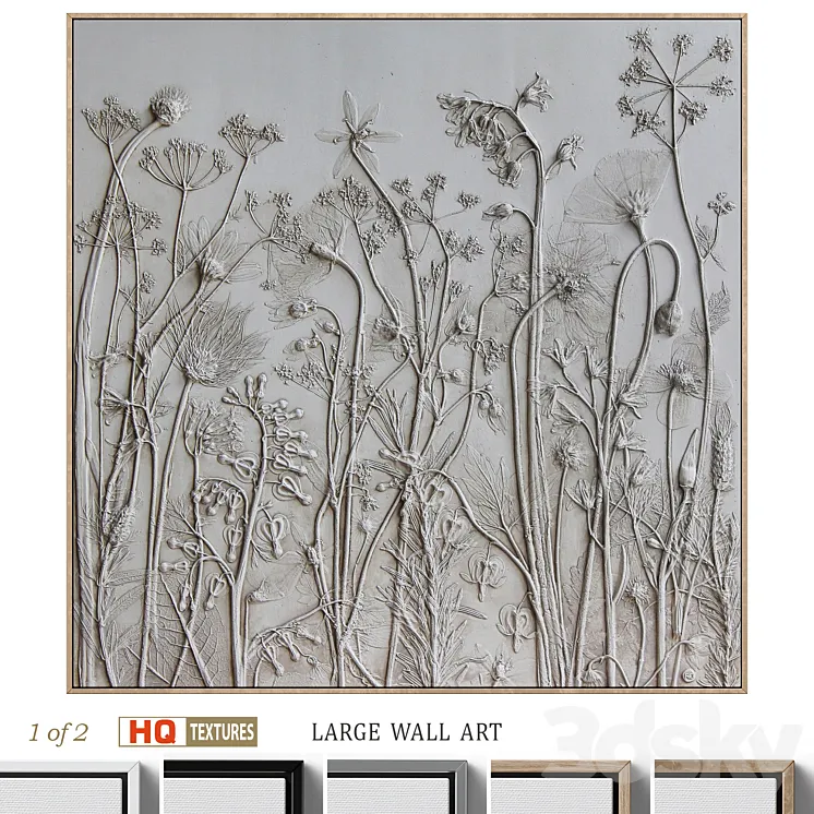 Textural Plaster Wildflowers Boho Wall Art C-508 3D Model Free Download Textural Plaster Wildflowers Boho Wall Art C-508 3D Model Free Download
