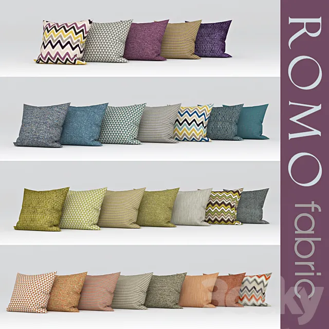 texture romo Marlow fabric a set of fabrics from ROMO 3DModel
