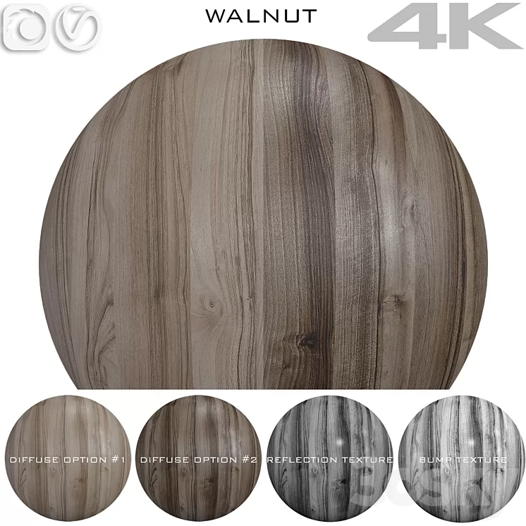 Texture Walnut №6 3D Model Free Download