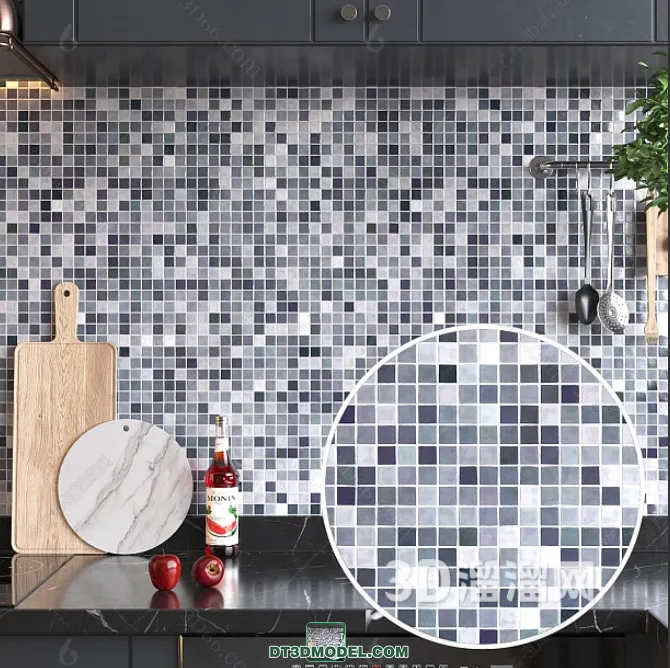 TEXTURES – MOSAIC – CORONA – 3D MODEL – 630