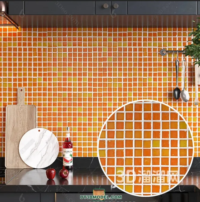 TEXTURES – MOSAIC – CORONA – 3D MODEL – 640