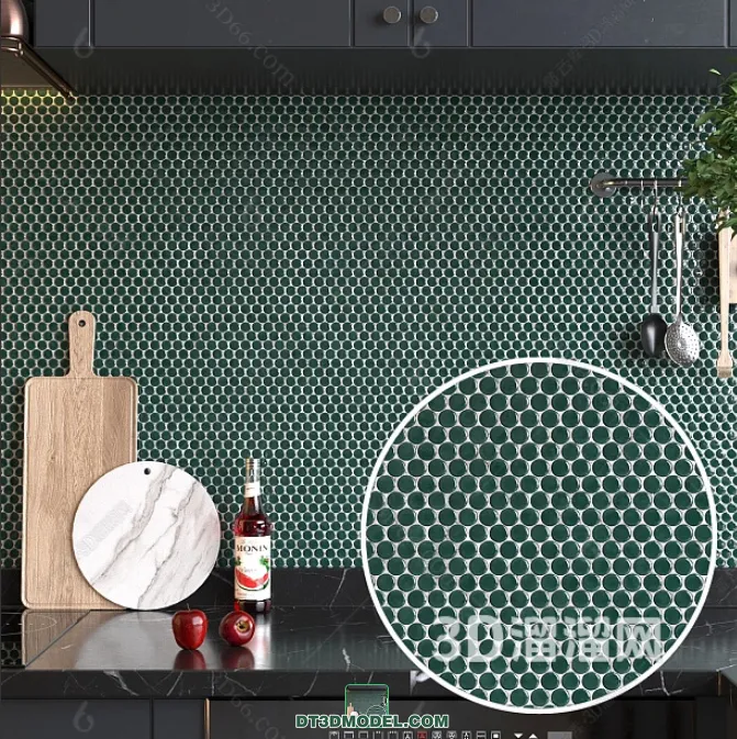 TEXTURES – MOSAIC – CORONA – 3D MODEL – 664