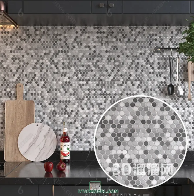 TEXTURES – MOSAIC – CORONA – 3D MODEL – 667