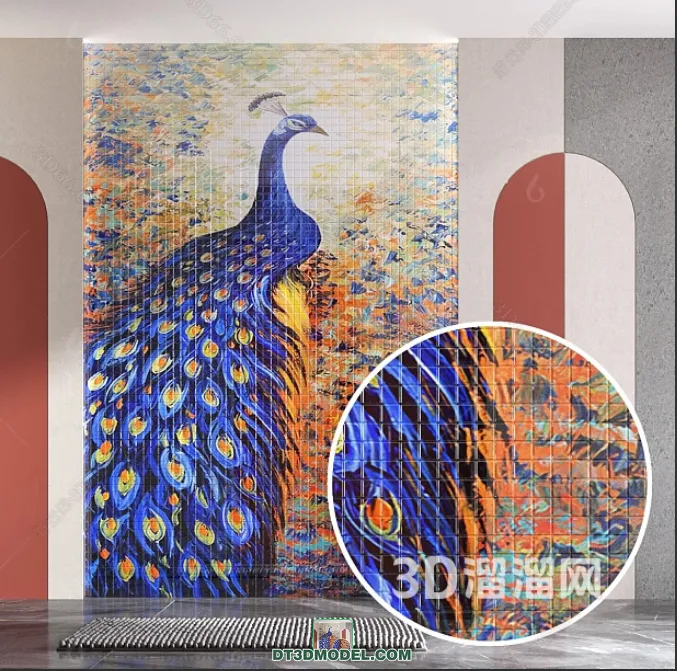 TEXTURES – MOSAIC – CORONA – 3D MODEL – 734