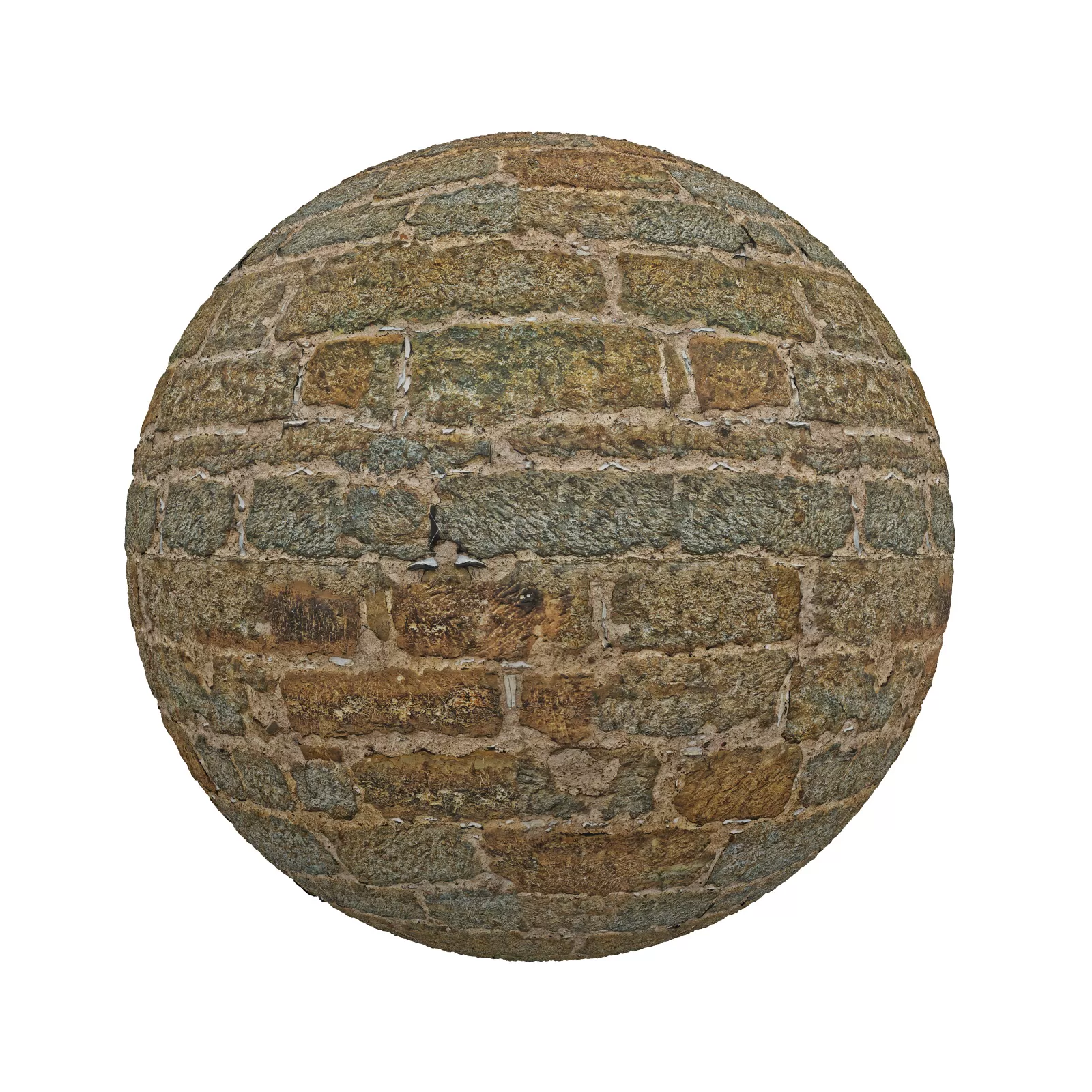 TEXTURES – STONES – CGAxis PBR Colection Vol 1 Stones – orange stone brick wall 2