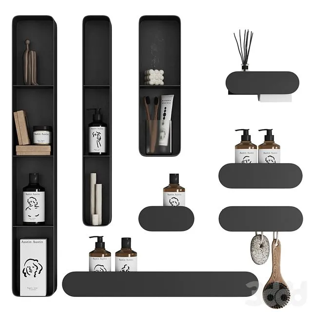 Tezza bathroom accessories 3D Model Tezza bathroom accessories 3D Model