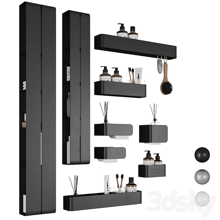 Tezza bathroom accessories 3D Model