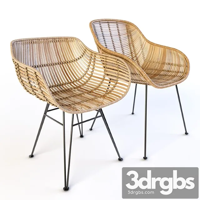 Thai natura rattan chairs 2 3D Model Download Thai natura rattan chairs 2 3D Model Download