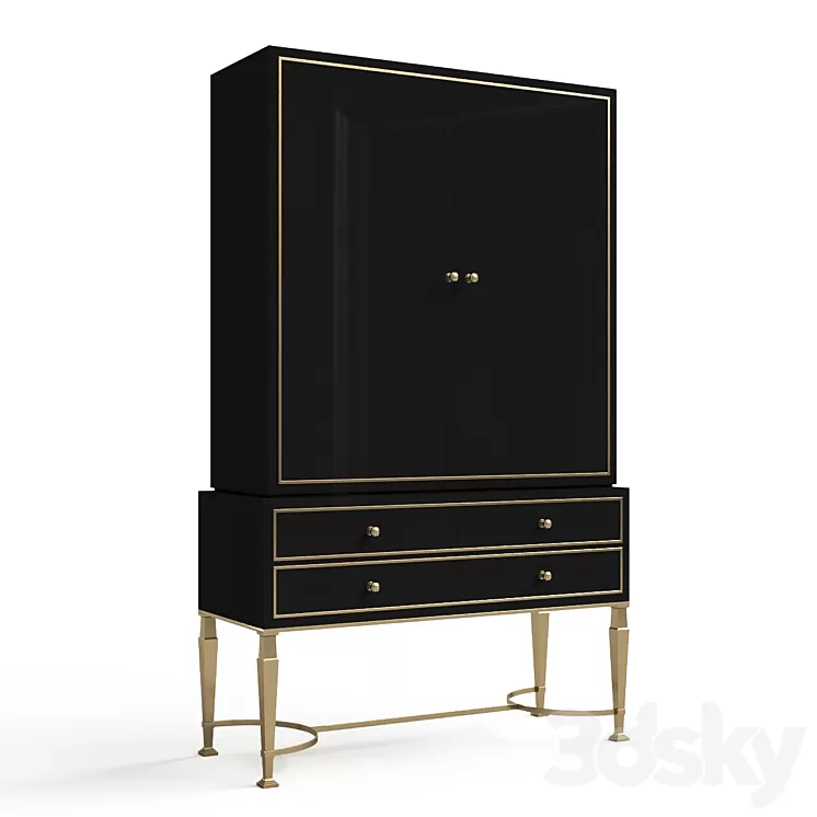 The Aficionado Cabinet Caracole Cabinet 3D Model