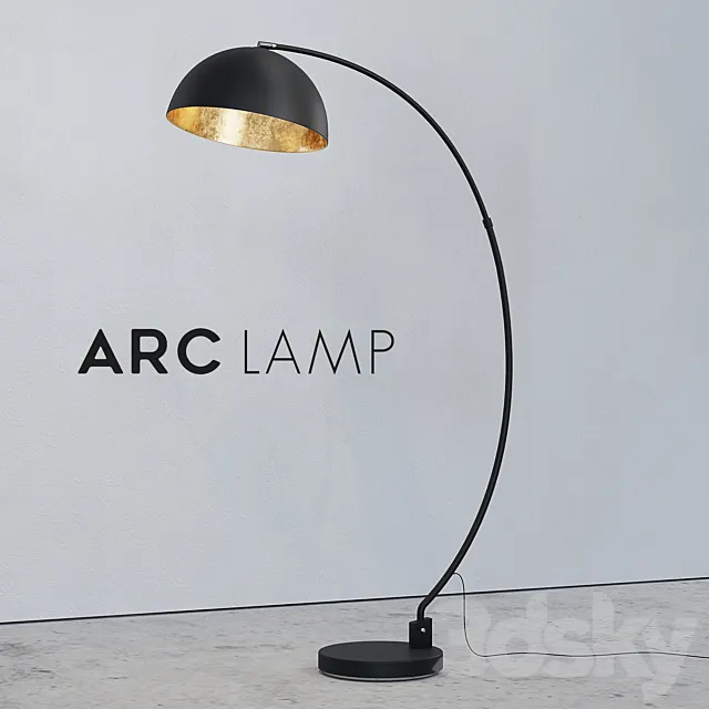 The Arc Black Floor Lamp 3DModel The Arc Black Floor Lamp 3DModel