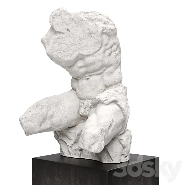 The Belvedere Torso plaster 3D Model The Belvedere Torso plaster 3D Model