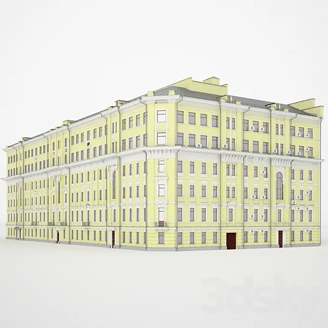 The building of Moscow Street. Kadashёvskaya embankment 6_1 _ 2S1 3D Model