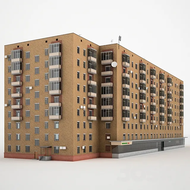 The building of Moscow Street. Warsaw highway 13 3D Model