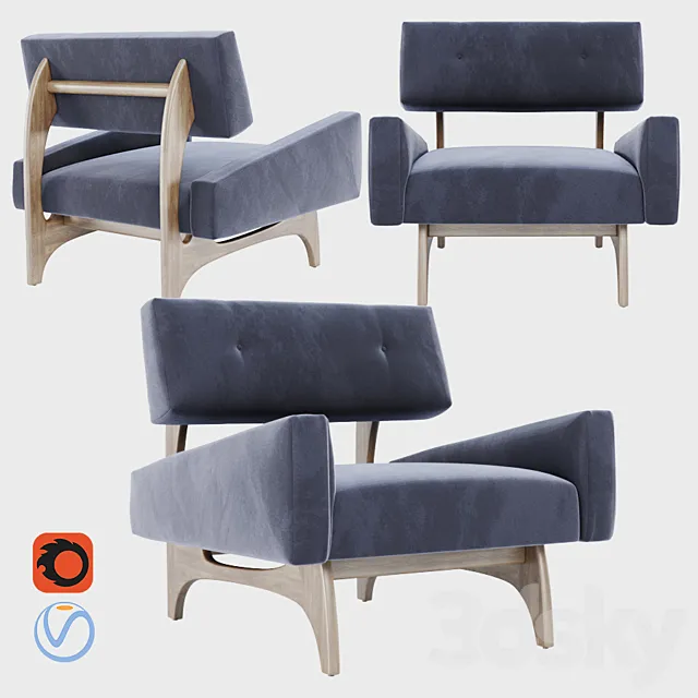 The Canadian Lounge Chair -1519 3DModel