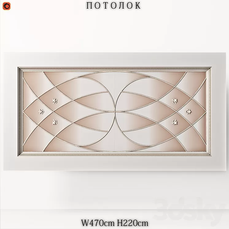 The ceiling of the hall 3D Model The ceiling of the hall 3D Model