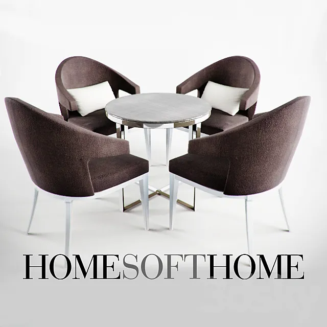 The chair and table Home Soft Home 3D Model