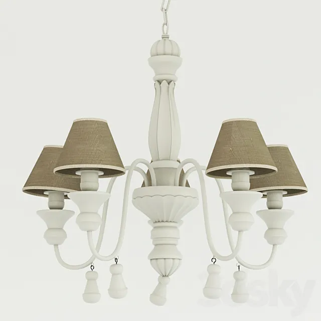 The chandelier in the style of Provence. 3DModel The chandelier in the style of Provence. 3DModel