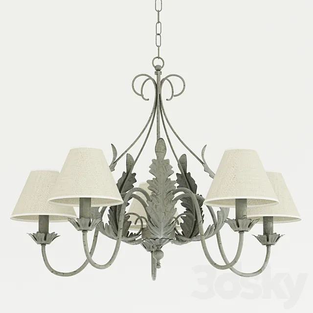 The chandelier in the style of Provence. 3DModel The chandelier in the style of Provence. 3DModel