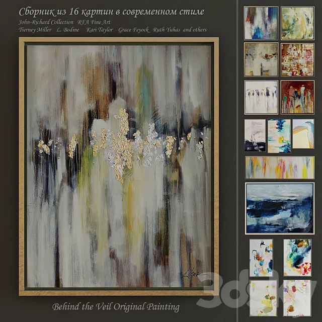 The collection of contemporary paintings (set-2) 3DModel The collection of contemporary paintings (set-2) 3DModel