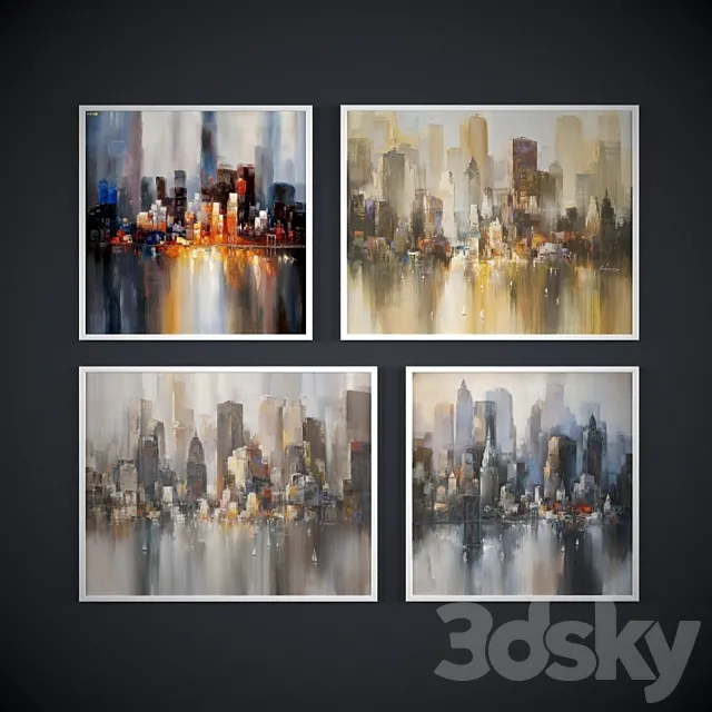 The collection of paintings. the city of New-York 3DModel The collection of paintings. the city of New-York 3DModel