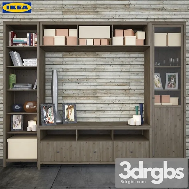 The combination of ikea to hemnes living room series 3D Model Download