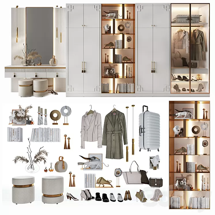 The composition in the hall_106 3D Model The composition in the hall_106 3D Model