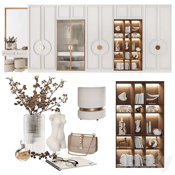 The composition in the hall_111 3D Model The composition in the hall_111 3D Model