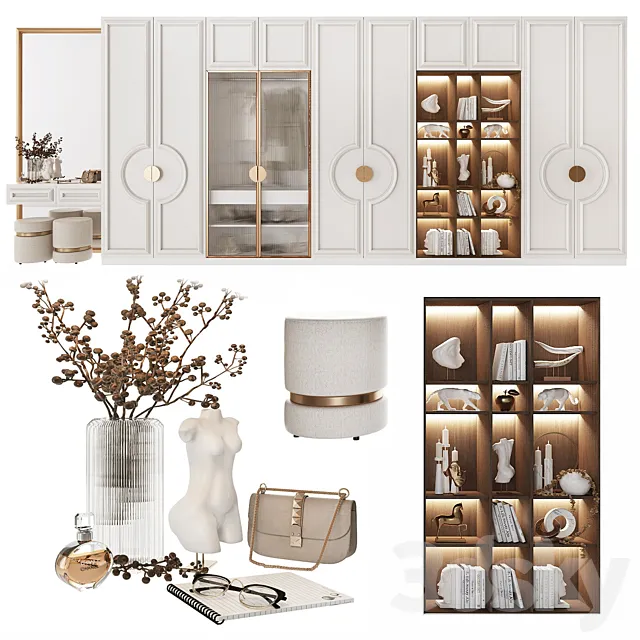 The composition in the hall_111 3D Model The composition in the hall_111 3D Model