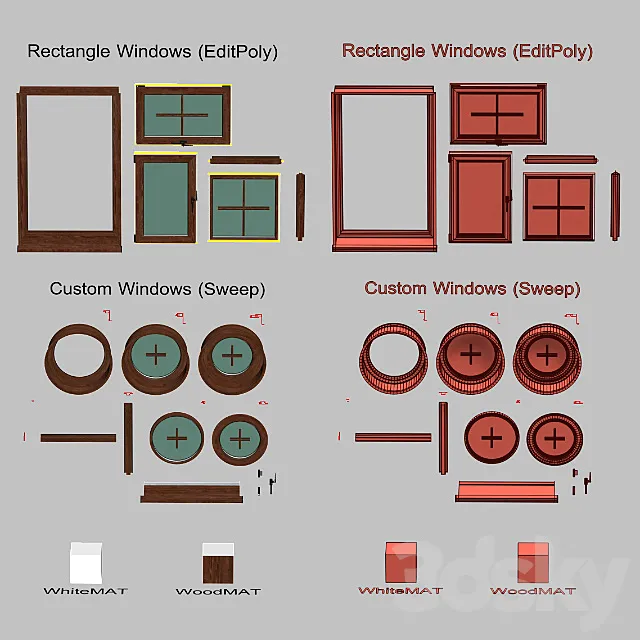 The constructor for creating windows 3D Model