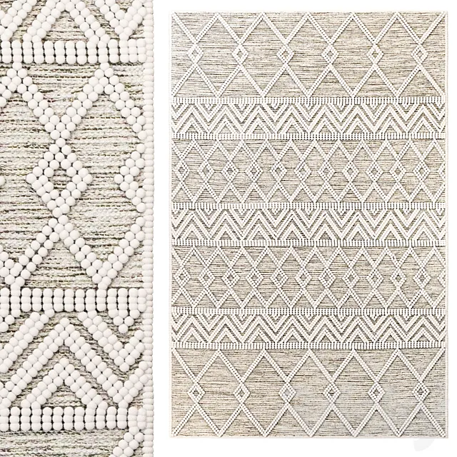 The Curated Nomad Bradrick Trellis Wool Area Rug 3D Model The Curated Nomad Bradrick Trellis Wool Area Rug 3D Model