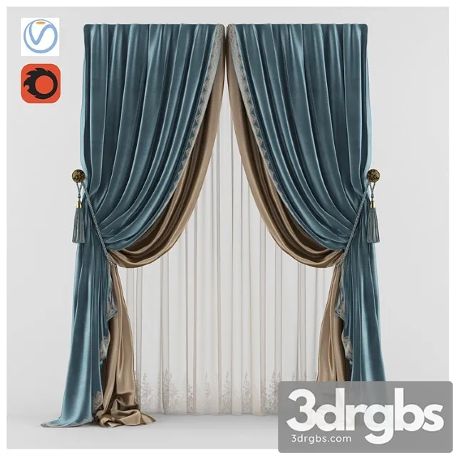 The curtain 3 blue The curtain 3 blue