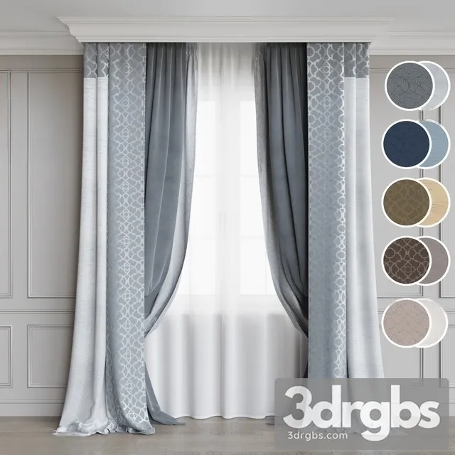 The Curtain Set 5 Colors 3D Model Download