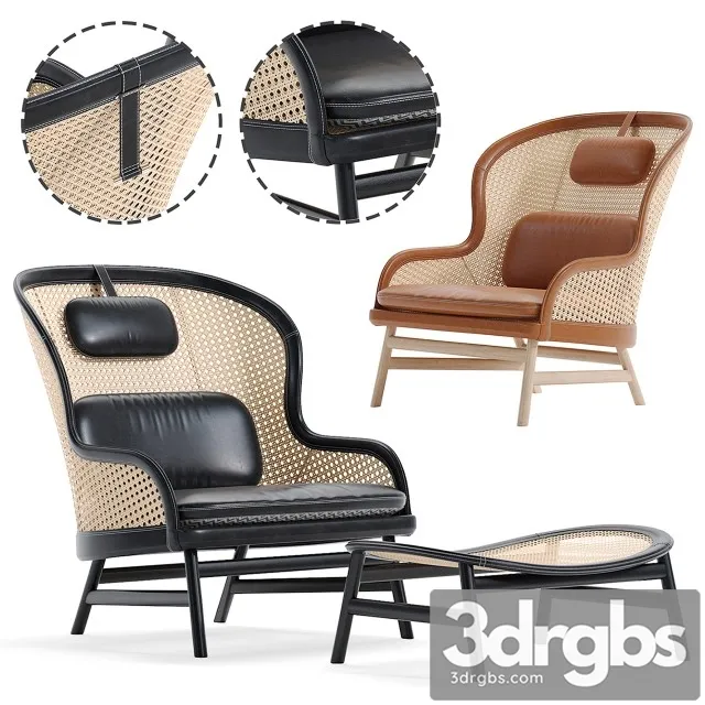 The Dandy Armchair with Ottoman 3D Model Download The Dandy Armchair with Ottoman 3D Model Download