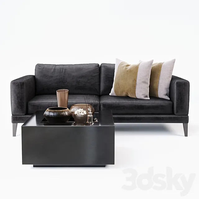 THE DARCEY 3 SEAT SOFA 3D Model THE DARCEY 3 SEAT SOFA 3D Model
