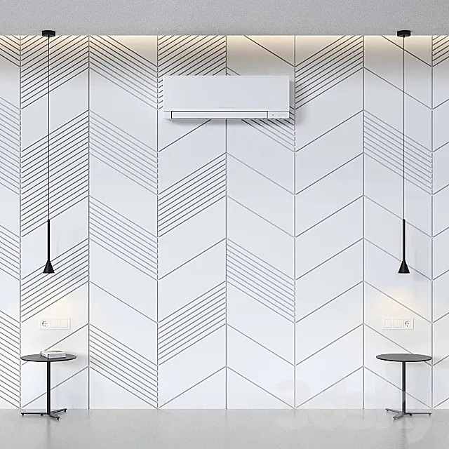 The decor for the white bedroom. 3D Model The decor for the white bedroom. 3D Model