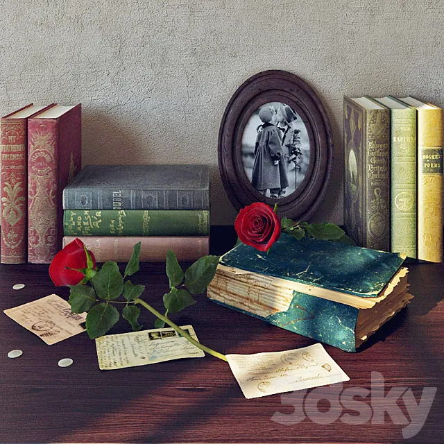 The decor in the old style 3DModel