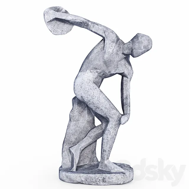 The Discobolus in style Low Poly 3D Model The Discobolus in style Low Poly 3D Model
