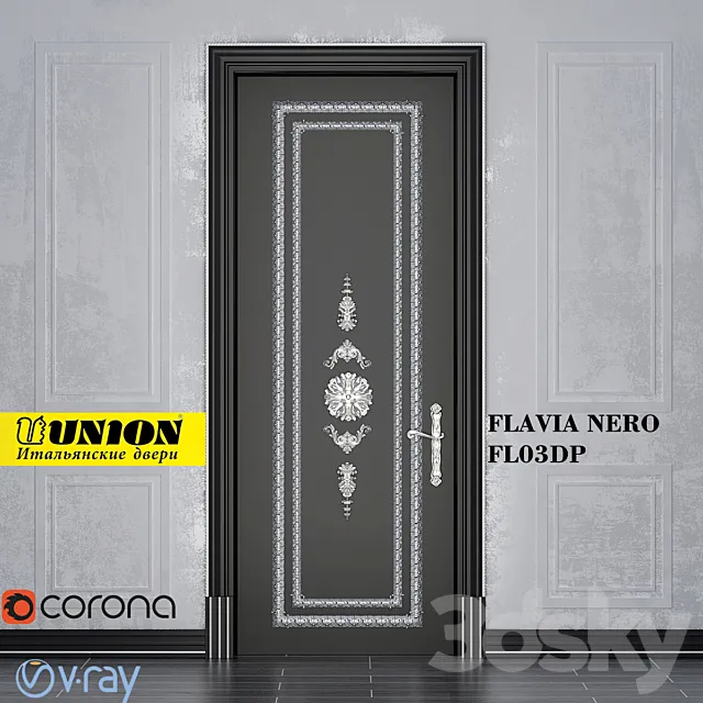 The door FLAVIA FL03DP Nero 3DModel