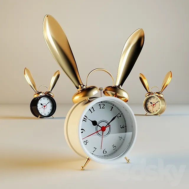 The Emily & Meritt Bunny Alarm Clocks 3D Model The Emily & Meritt Bunny Alarm Clocks 3D Model