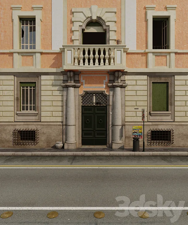 The facade of Italian building 3DModel
