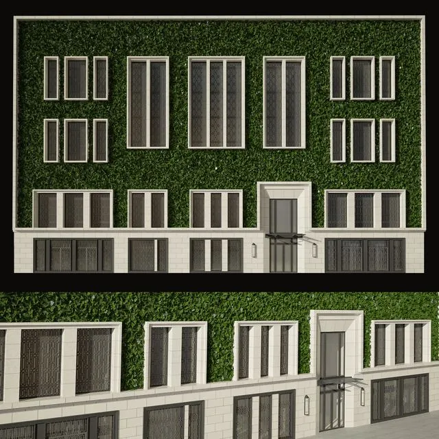 The facade of the building 3D Model