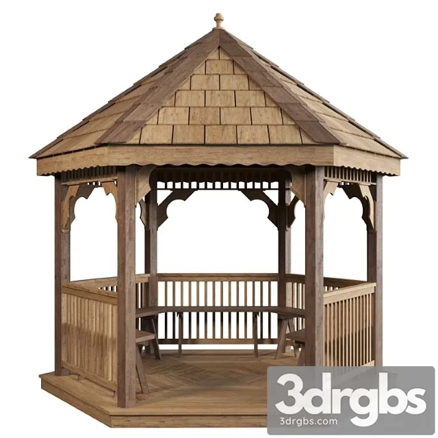 The Gazebo Is Hexagonal 3D Model Download
