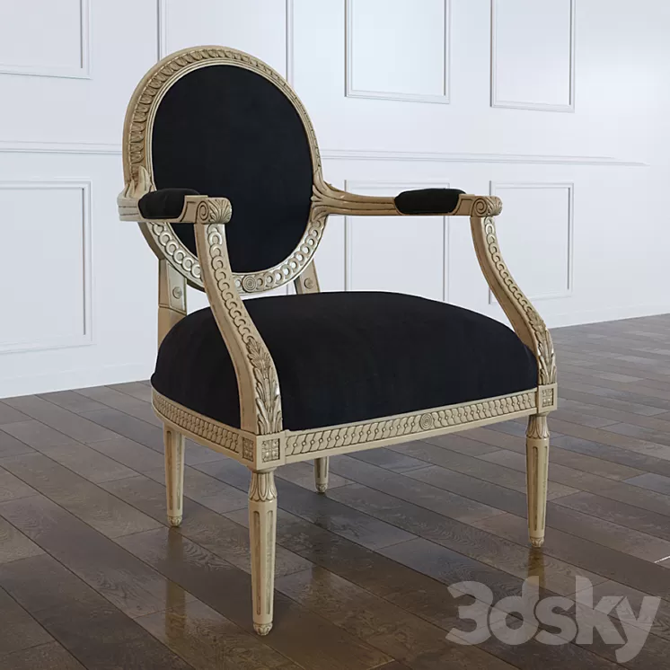 The gilded chair 3D Model