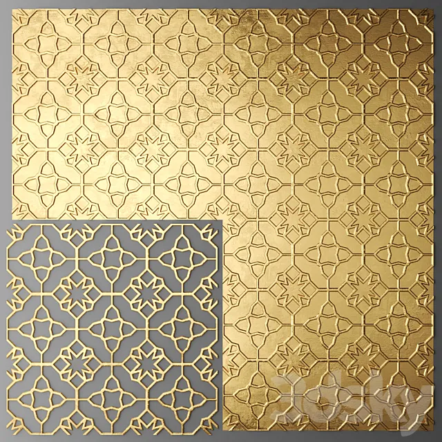 The grille panel. 3D Model The grille panel. 3D Model