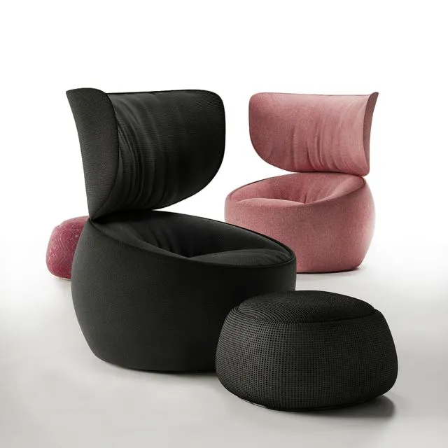 The Hana Armchair Wingback 3D Model The Hana Armchair Wingback 3D Model
