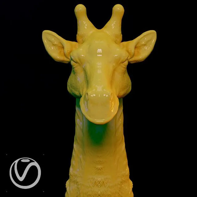 The head of a giraffe 3D Model
