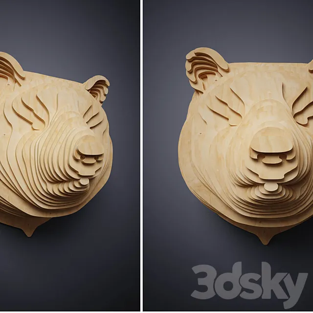 the head of the bear 3DModel the head of the bear 3DModel