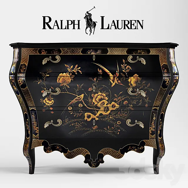 The Heiress Painted Bombé Chest 7501-48 3DModel